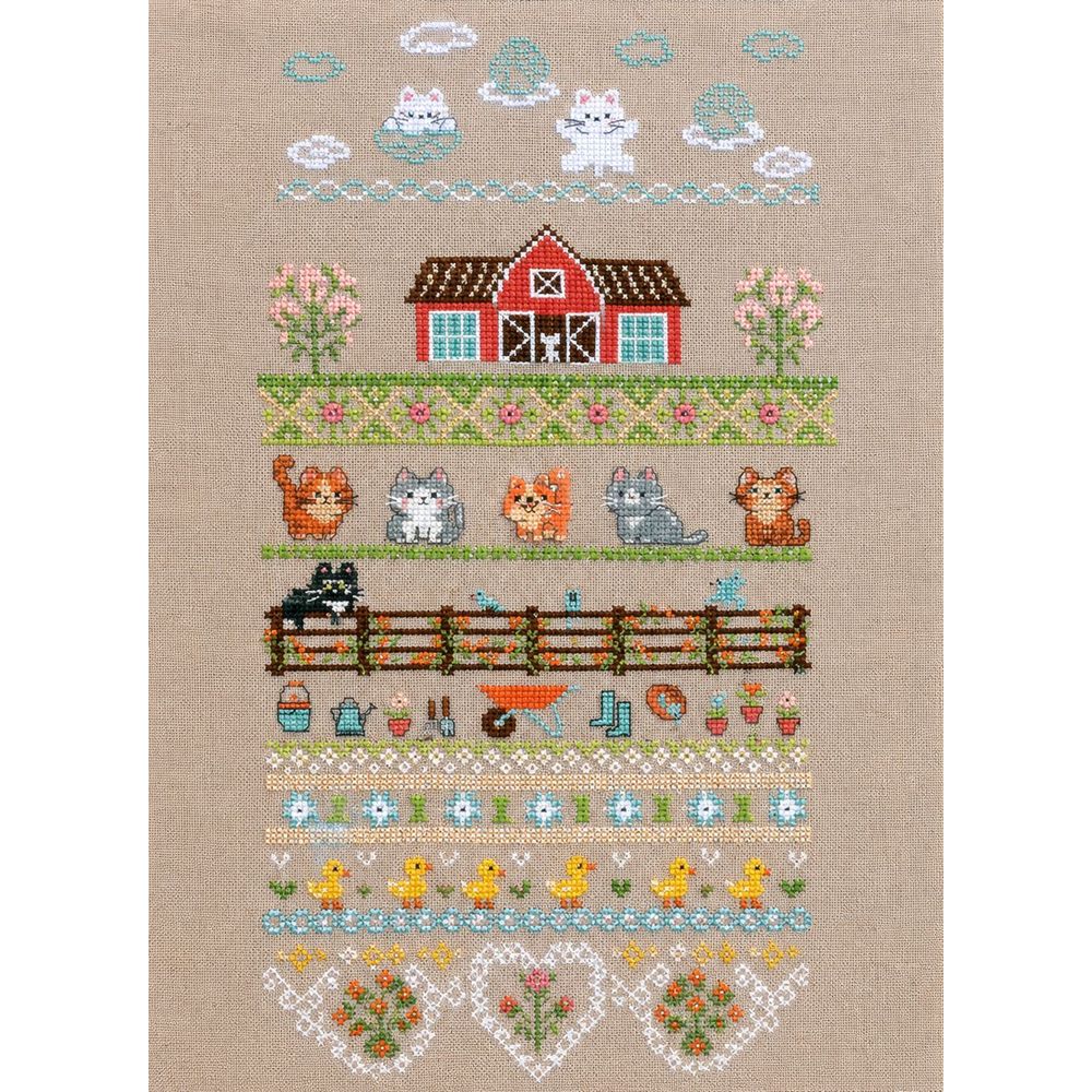 Tela Artis  X507  kit point croix  Ferme amusante