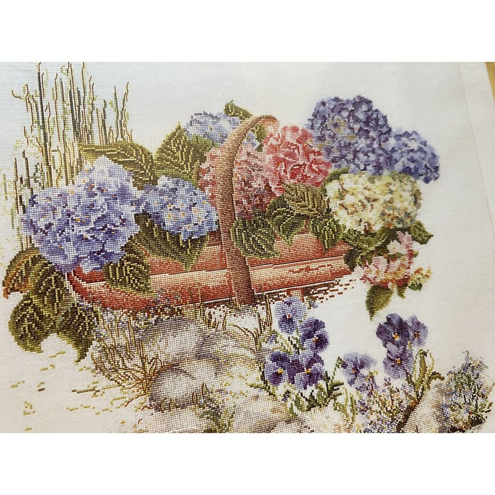 Thea Gouverneur 2063  kit point de croix  hortensias  4