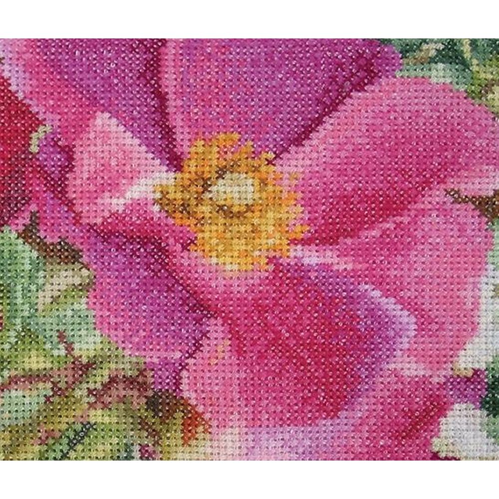 Thea Gouverneur 426  kit point de croix compté  Rosa Moyesii  2