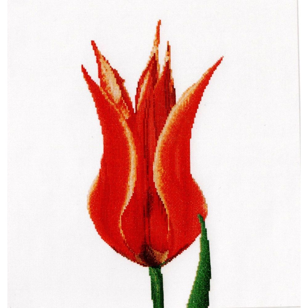 Thea Gouverneur 515  Tulipe rouge et jaune  kit point de croix