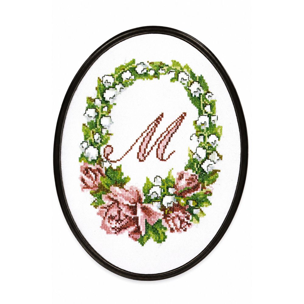 Thea Gouverneur 942  Monogramme M  kit point de croix