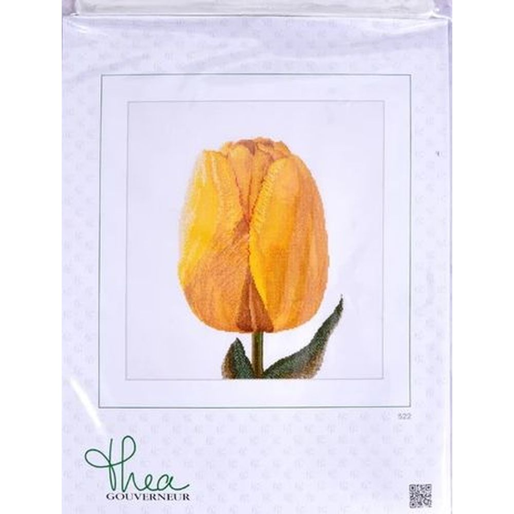 Thea Gouverneur 522  Kit point de croix  Tulipe jaune  2