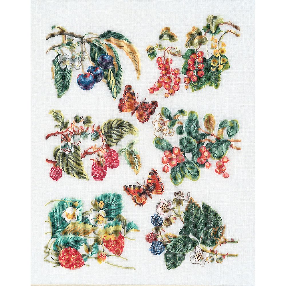 Thea Gouverneur 3021  kit point de croix  Fruits rouge