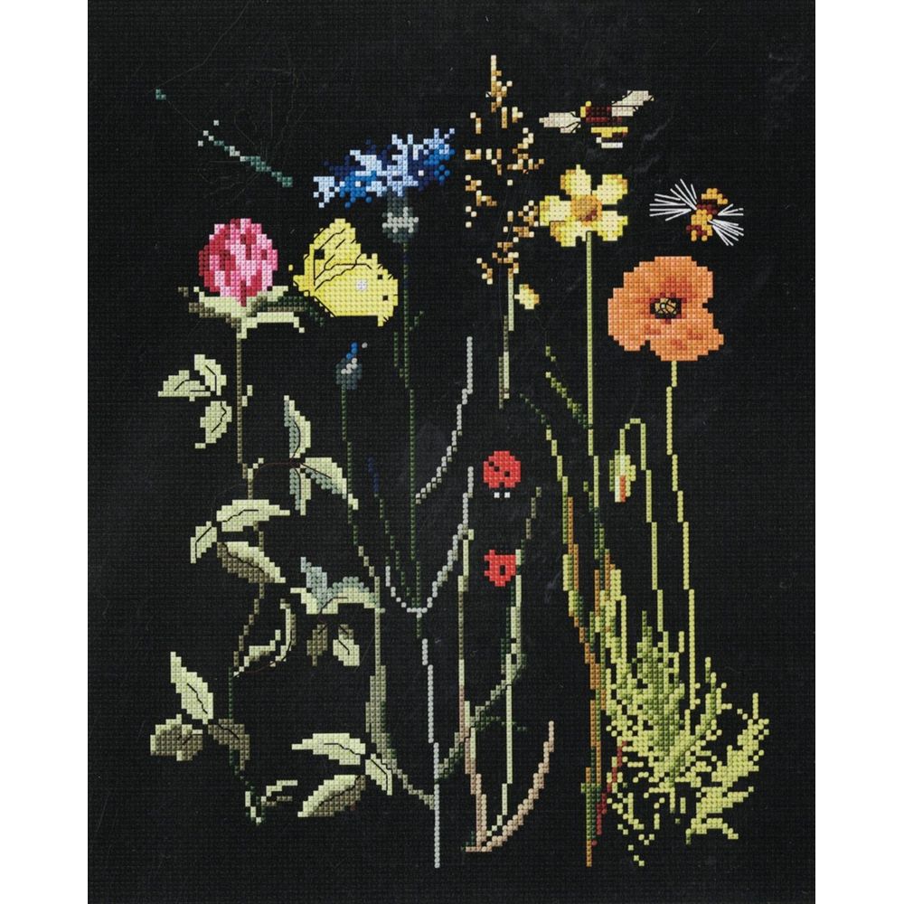 Thea Gouverneur 577-05  kit point croix  Fleurs sauvage