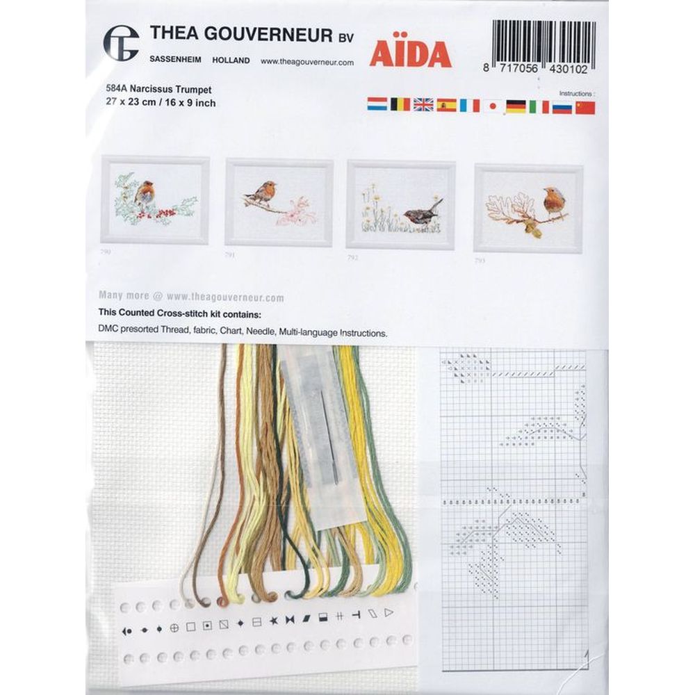 Thea Gouverneur 584  kit point croix contenu du kit