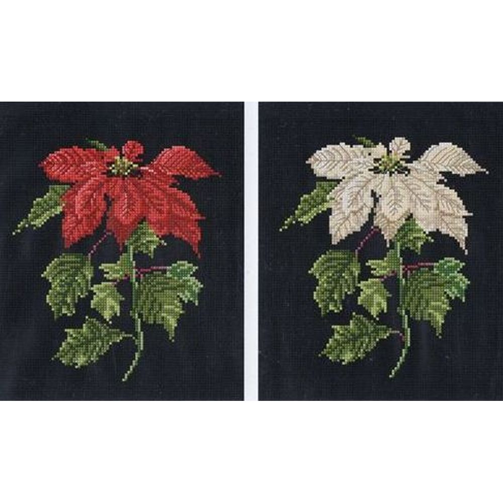 Thea Gouverneur 604-05  kit point croix  Poinsettia