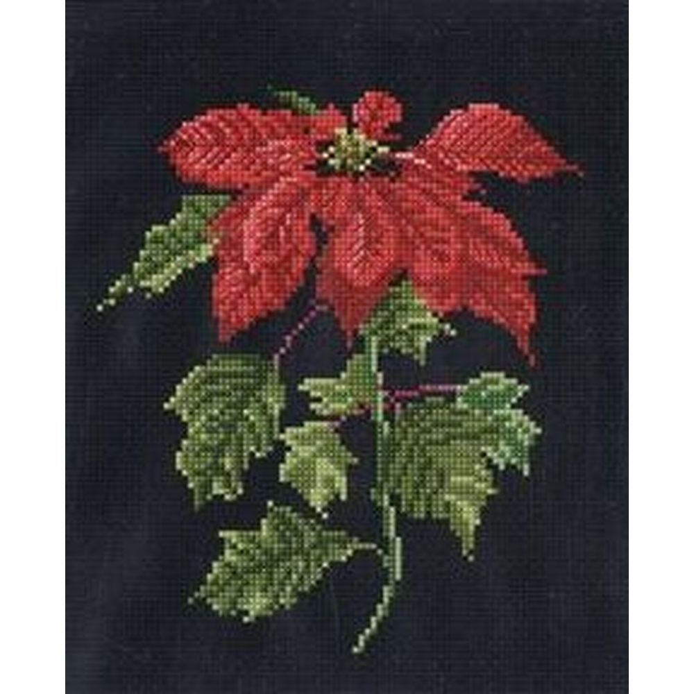 Thea Gouverneur 604-05  kit point croix compté  Poinsettia