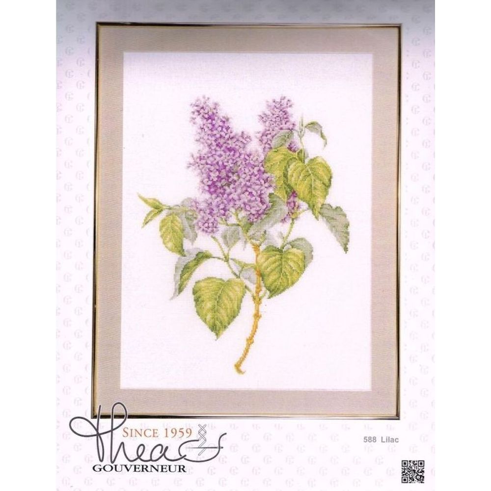 Thea Gouverneur 588  kit point croix  Lilas  contenu du kit