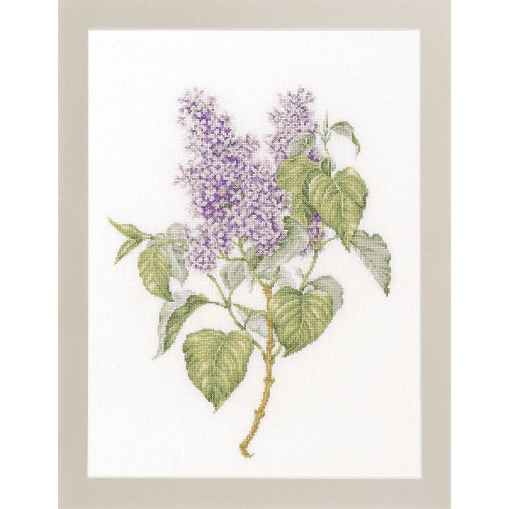Thea Gouverneur 588  kit point croix  Lilas  ouvrage terminé