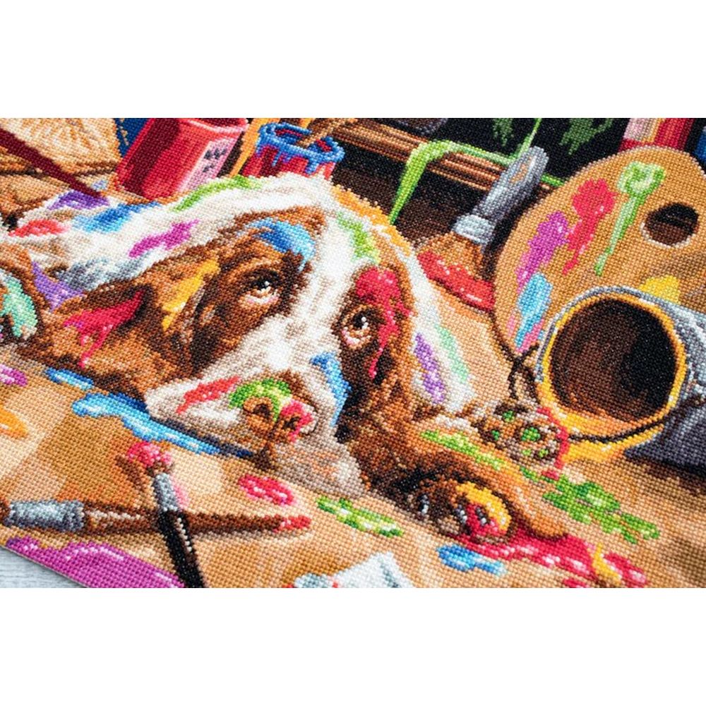 Luca-S B2415  kit point croix compté  Puppy Picasso