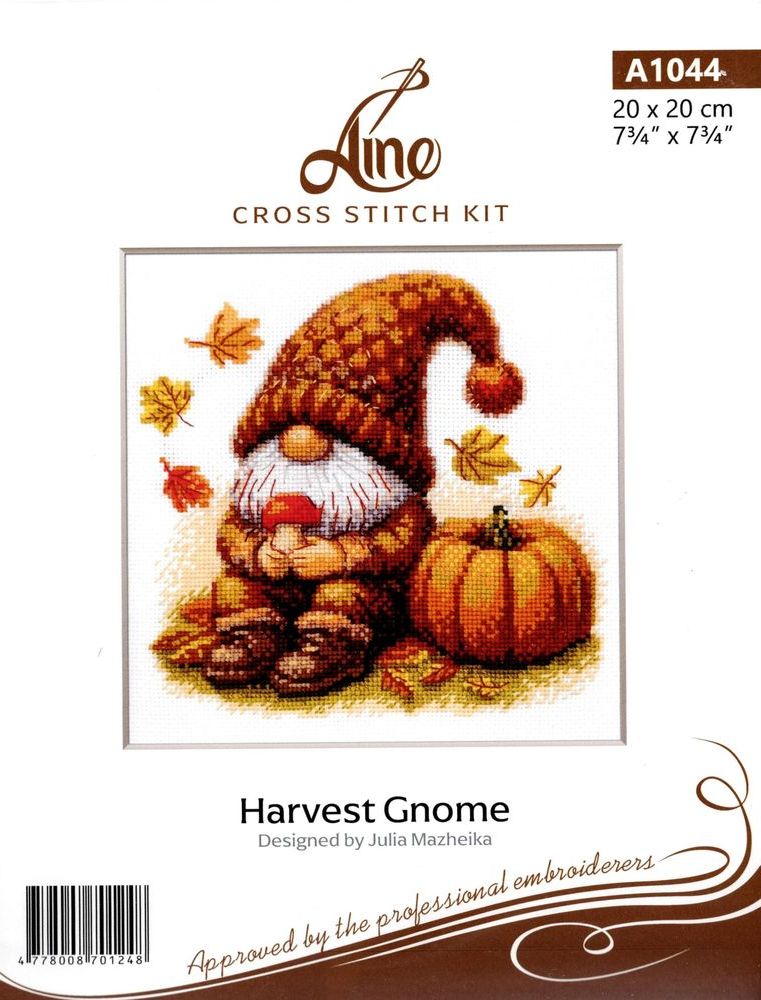 Aine A1044  Kit point de croix  contenu du kit  Harvest Gnome
