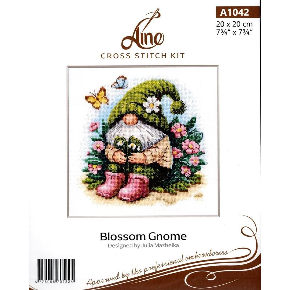 Aine A1042  Kit point de croix  contenu du kit  Blossom Gnome