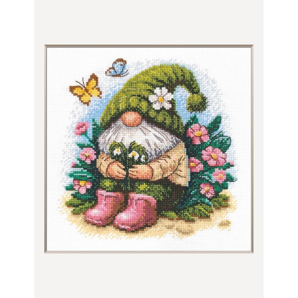 Aine A1042  Kit point de croix compté  Blossom Gnome