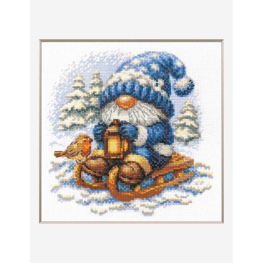Aine A1045  Kit point de croix compté  Snowy Gnome