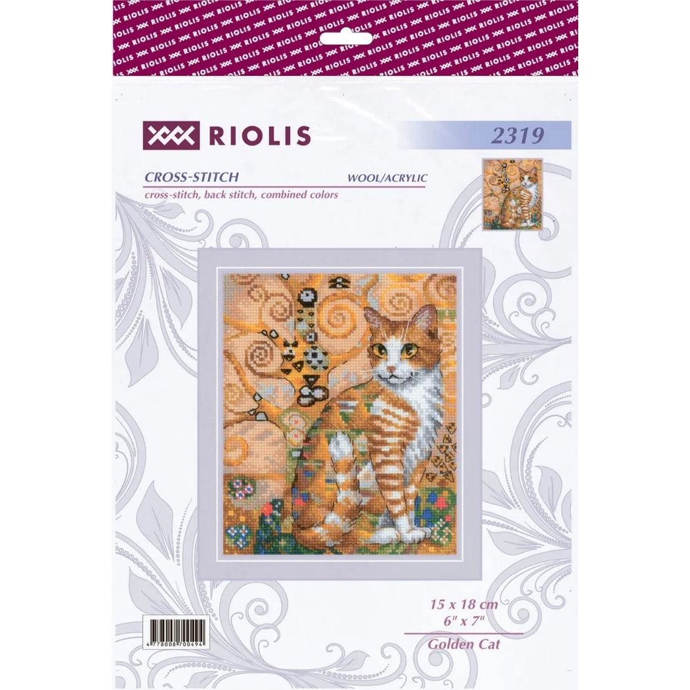 Riolis 2319  Kit de broderie  Golden chat