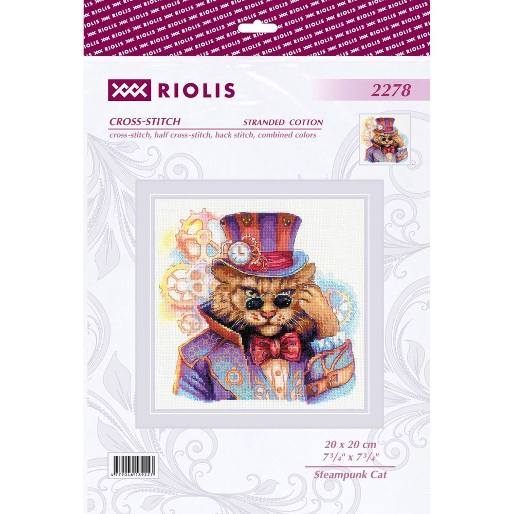 Riolis 2278  kit de broderie  Chat Steampunk