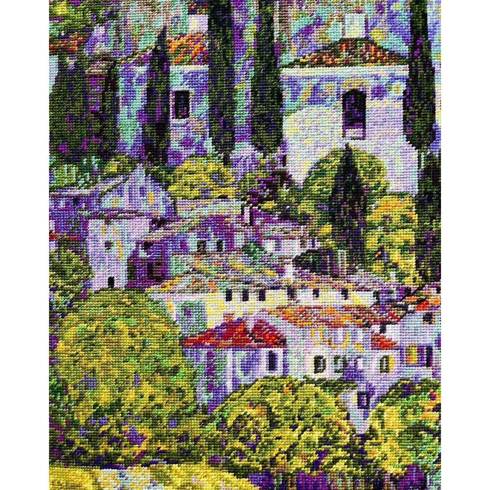 Riolis 2338  Kit de broderie  Paysage aux cyprès de G.Klimt