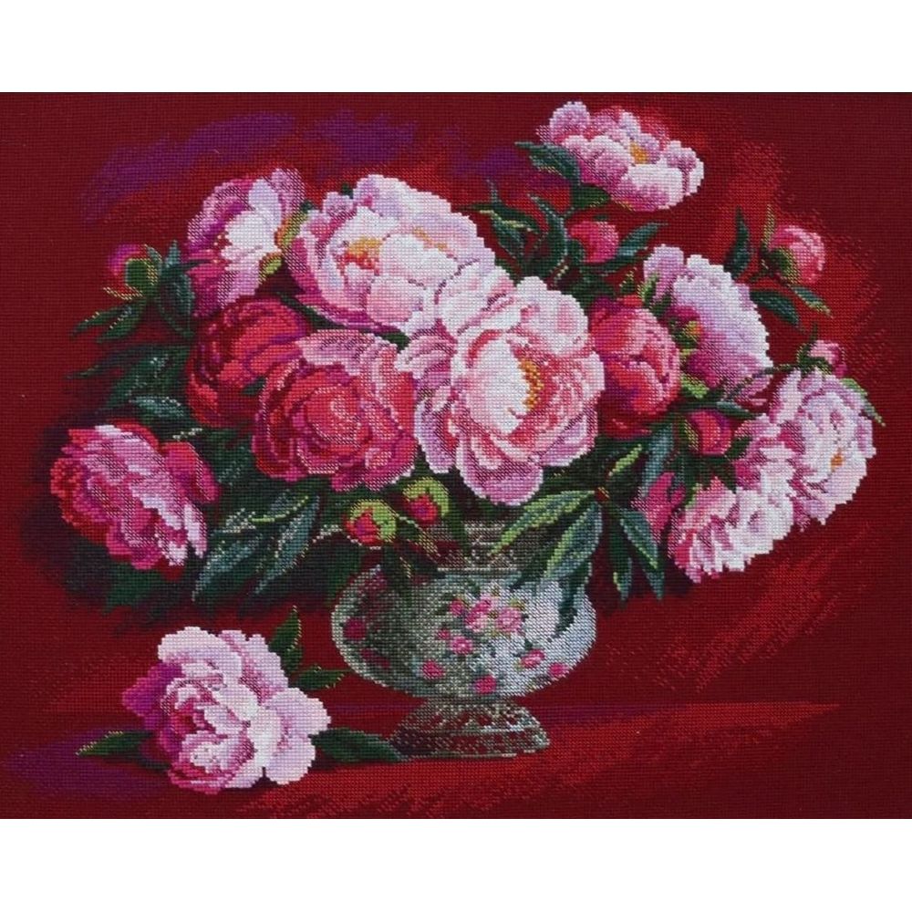 Riolis 2345  kit point de croix  Pivoines luxueuses