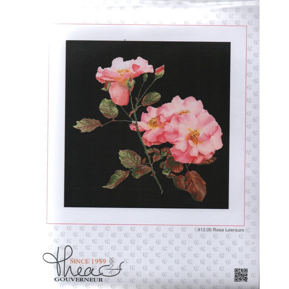 Thea Gouverneur 412-05  kit de broderie  Rosa leersum