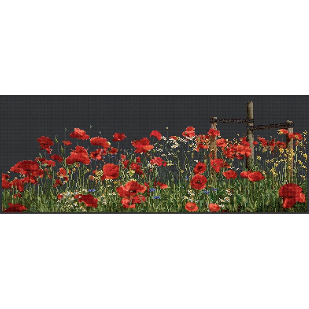 Thea Gouverneur 546-05  kit point croix  Coquelicots