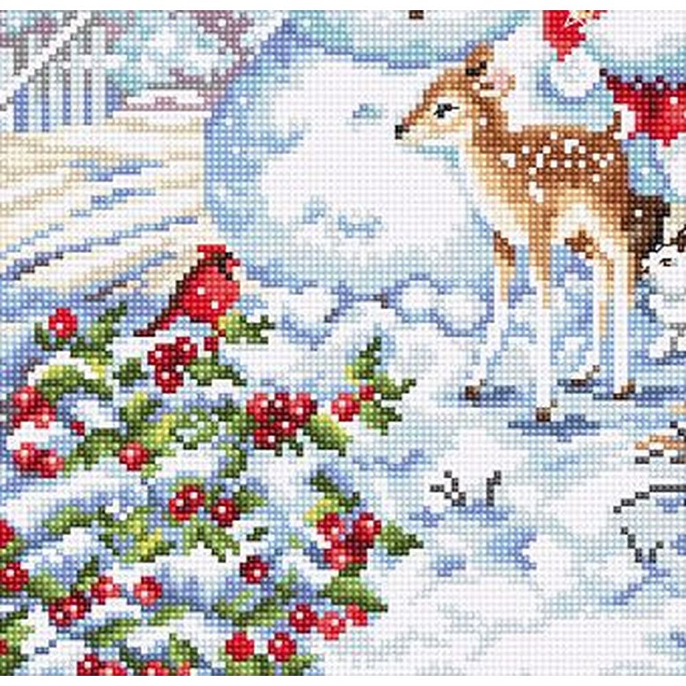 Letistitch 8015  kit de broderie  Bonhomme de neige  pére Noël