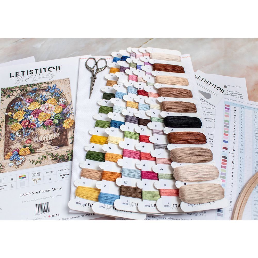 Letistitch L8079  Contenu du kit  Alcôve Néo Classique