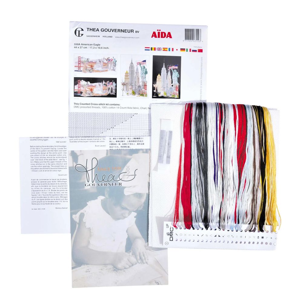Thea Gouverneur 550  kit point de croix détaillé  Aigle Américain