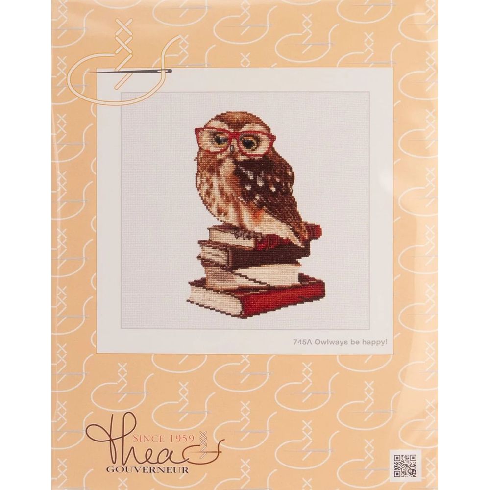 Thea Gouverneur 745  Kit ouvrage terminé  Owlways be happy