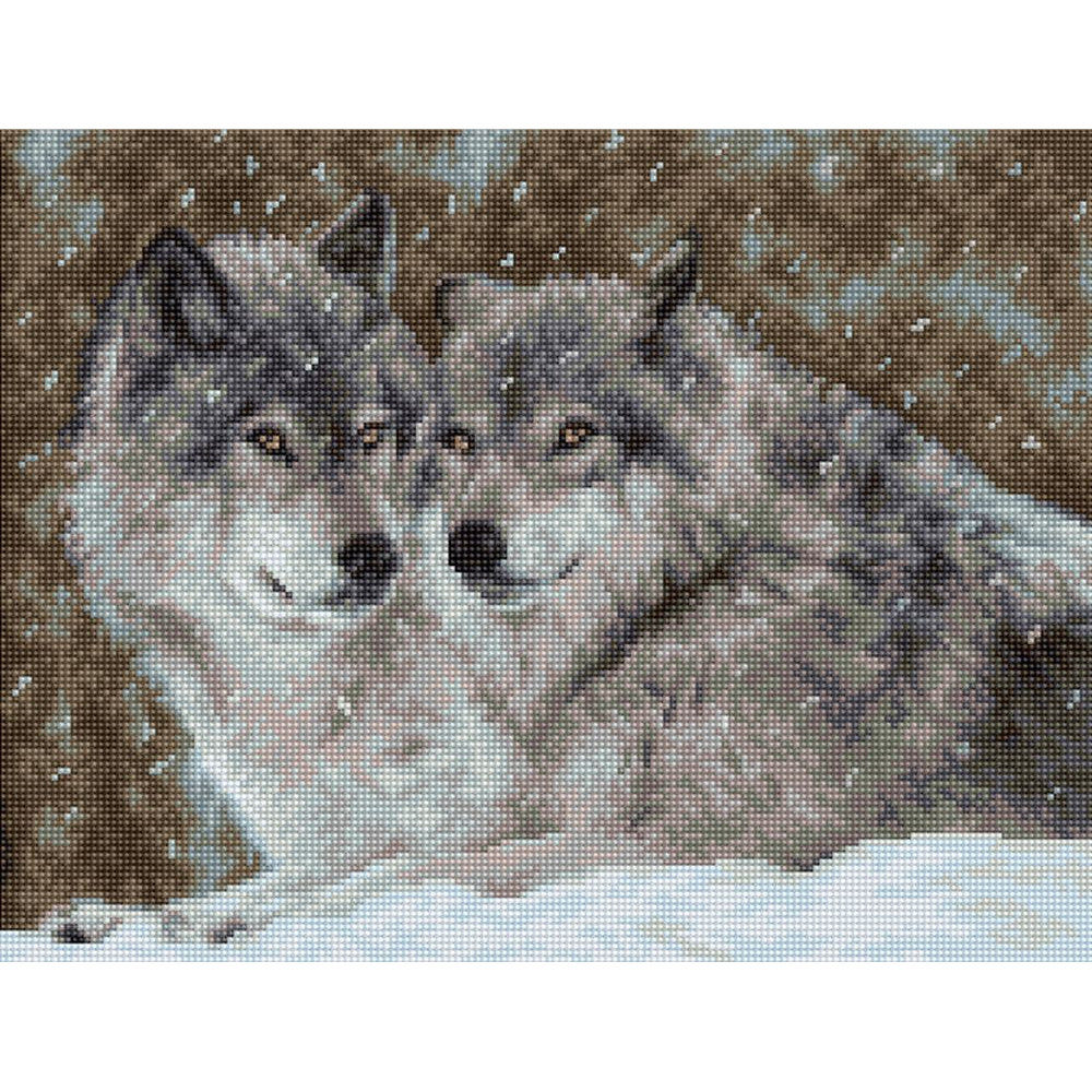 Broderie Un Couple de Loup  B2291  LUCA-S