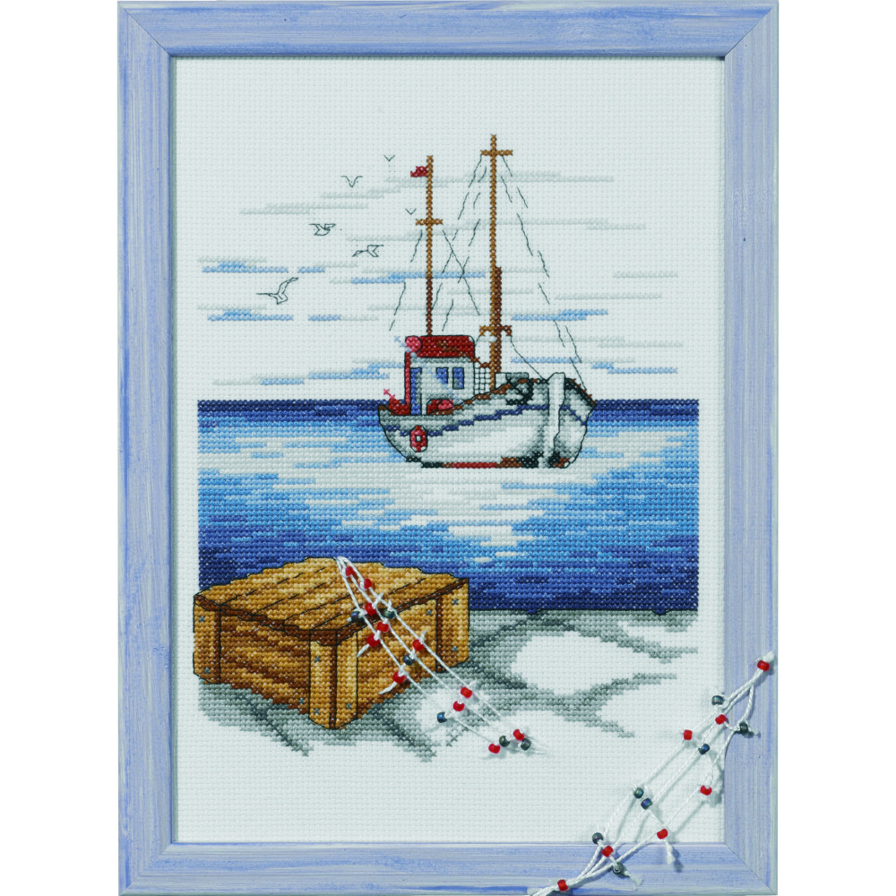 Retour de pêche - Permin 92-2308 - 23.16 € - Broderie point de croix sur www.la-brodeuse.com