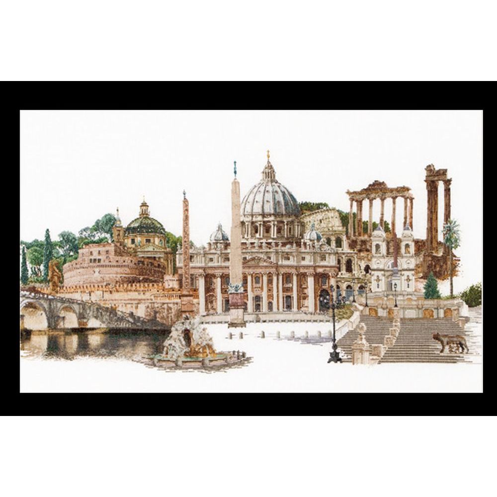Thea Gouverneur 499 Rome Broderie Point de croix compté Lin 14 fils