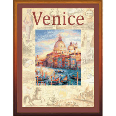 Villes du Monde. Venise - Kit broderie RIOLIS PT-0030 en vente sur www.la-brodeuse.com