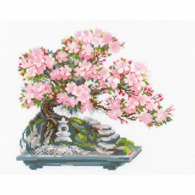 Riolis 2042 kit point de croix compté Bonsaï en fleurs 2
