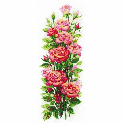 Riolis 2057 kit point de croix compté Roses en fleurs 2