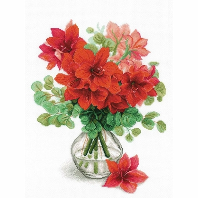 Riolis 2070 kit point de croix compté Amaryllis 2