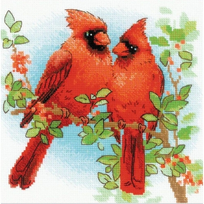 Riolis 2096 kit point de croix compté Cardinaux rouges 2