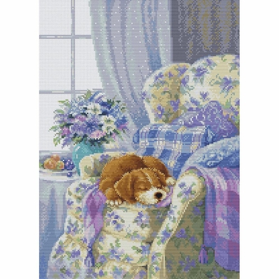 Luca-S BU5016  kit point de croix compté  Fauteuil cosy
