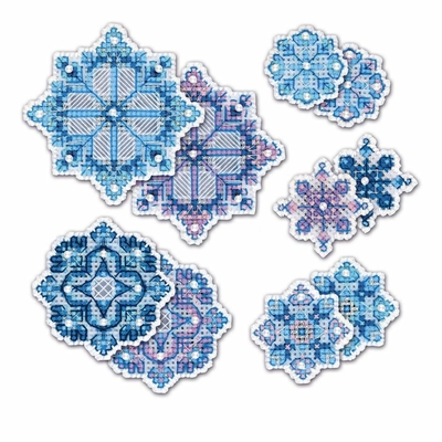 Riolis 1889AC - kit point croix compté - flocons de neige