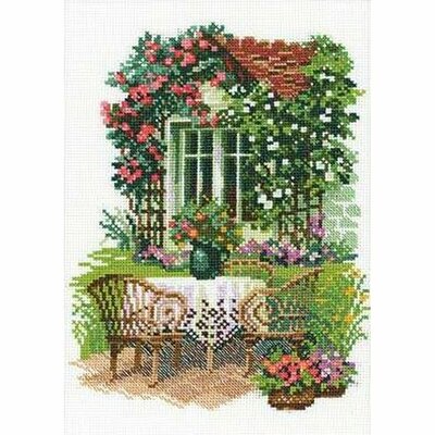 Riolis 1003 kit point de croix compté Jardin fleurie 1