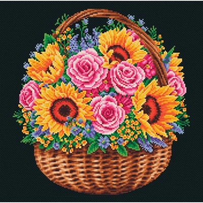 Dutch Stitch Brothers DSB016 kit point de croix compté Panier de fleurs