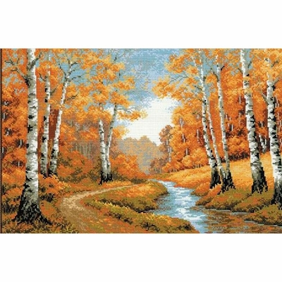 Riolis 1155 kit point de croix compté Paysage d'automne 1