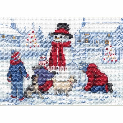 DIMENSIONS 70-08993 kit point croix compté Construire un bonhomme de neige 2
