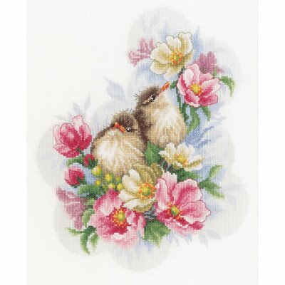 Lanarte 0185003 kit au point compté  oiseaux sur une branche