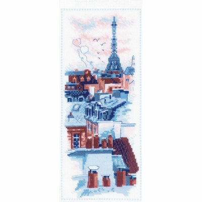 Riolis 1952  kit point de croix compté  Toits de Paris  3