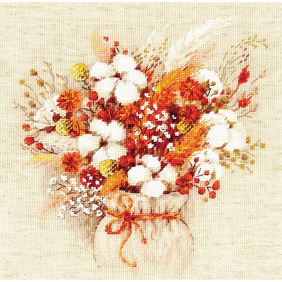 Riolis 1913  bouquet de lagurus  kit point de croix  1