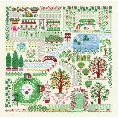 Riolis 2047  kit point de croix compté  Jardin  2