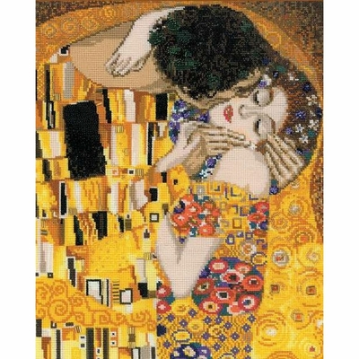la peinture de G. Klimt  le Baiser  1170  Riolis