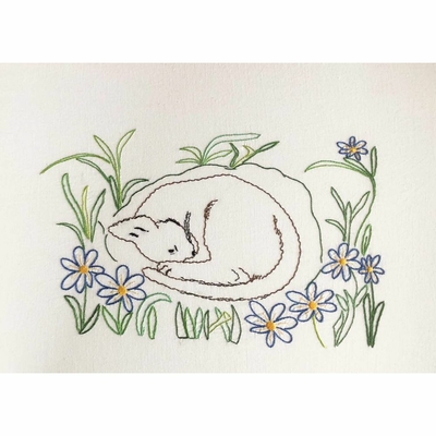 kit de broderie  Traditionnelle  Alvéo 40206  Chat dort