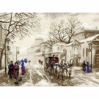 Riolis 1400  kit point de croix compté  Ancienne rue  1