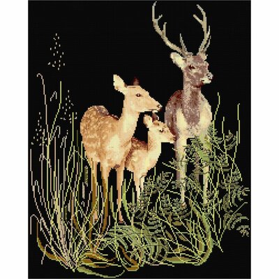Thea Gouverneur 938.05  kit point de croix compté  Famille Cerf